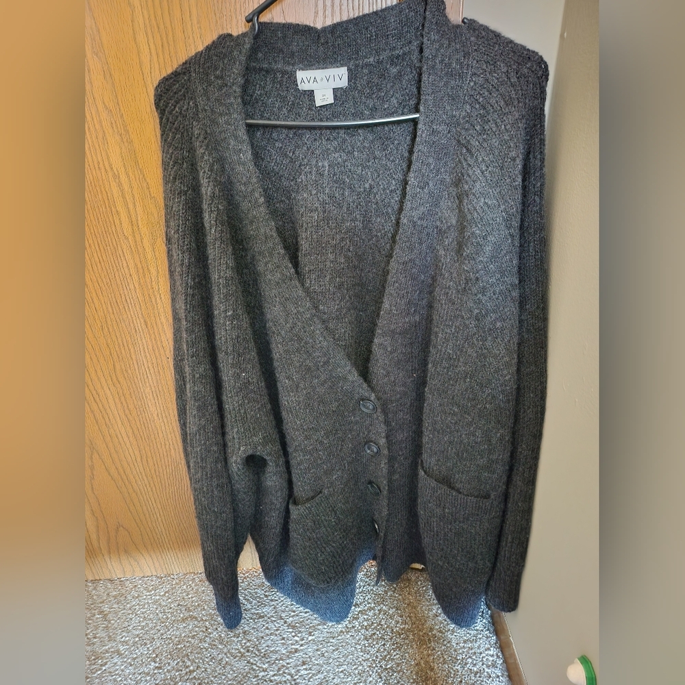 Ava and Viv Heavy Cardigan with Pockets